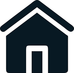 Fototapete - Vector flat home button silhouette icon. Useful for app and website interfaces.