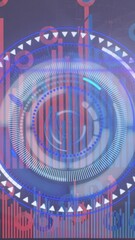 Aufkleber - Animation of radar moving over scientific graph and data