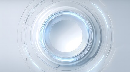 Poster - Futuristic Circular Design with Illuminated Blue Accents