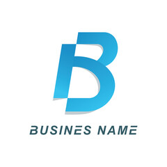 Aufkleber - Creative Typography Letter B Logo Design, Simple Minimalist Letter B Logo Sign, Character B Logo Symbol