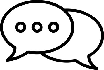 Poster - Two overlapping speech bubbles with three dots inside the first one