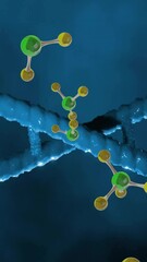 Poster - Animation of molecules moving over dna strand spinning