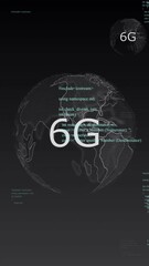 Poster - Animation of 6g text and data processing over globes