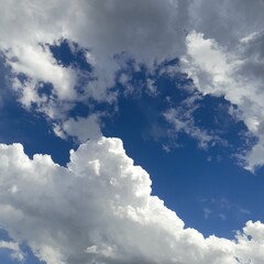 Wall Mural - photo of a partly cloudy sky.