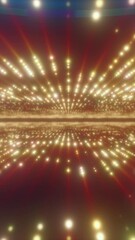 Poster - Radiant abstract background of golden digital light rays, conveying motion and futuristic technology