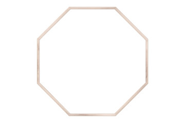 Poster - Rose gold octagonal frame adding a touch of elegance and modernity, perfect for various design projects with transparent background