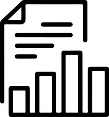 Poster - Document with rising bar chart icon representing financial growth and analysis
