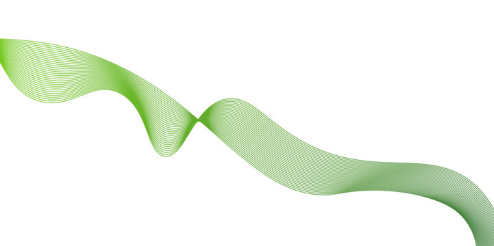 Abstract green waves background,Abstract green wavy lines. Colorful vector background.green wave melody lines on white background,Abstract green wave lines pattern background. green wave lines frame,