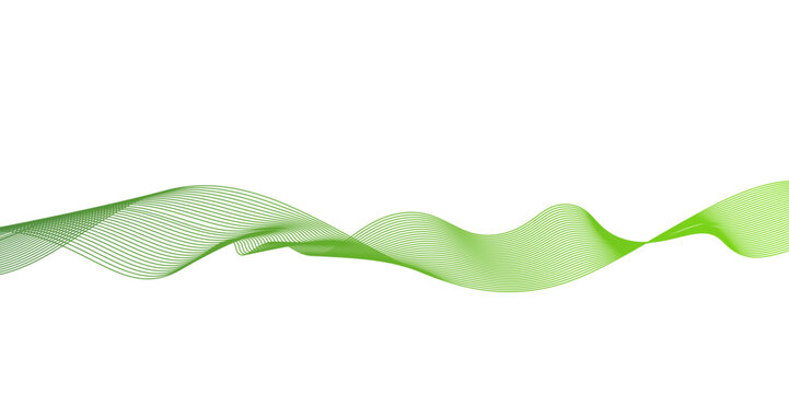 Abstract green waves background,Abstract green wavy lines. Colorful vector background.green wave melody lines on white background,Abstract green wave lines pattern background. green wave lines frame,