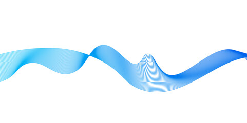 Aufkleber - Blue wave lines on white background.abstract blue lines pattern or wavy stripes for business background, Curve wave seamless pattern. Line art striped graphic template,