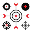 © Salma - Target with arrow and a compass rose on a map is a navigation concept design
