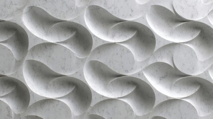 Fototapete - Polished white marble surface featuring concentric abstract patterns, revealing luxurious texture with geometric design, perfect for minimalist architectural and graphic compositions