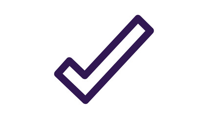 Poster - Thick Purple Check Mark Icon – Bold Minimal Completion and Approval