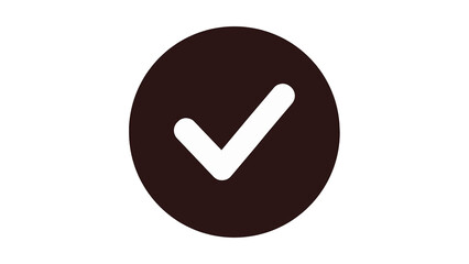 Poster - Bold White Check Mark Inside Black Circle – Minimal Approval Symbol