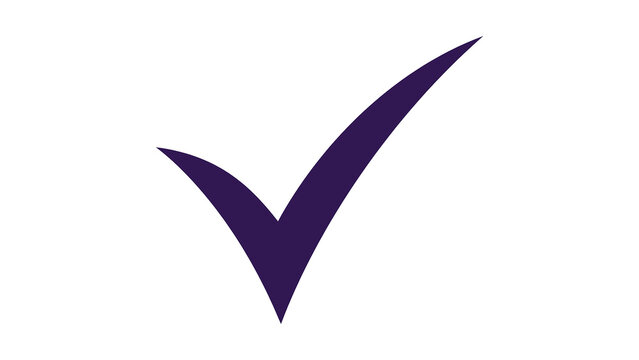 Minimal Check Mark Icon – Black Tick Symbol