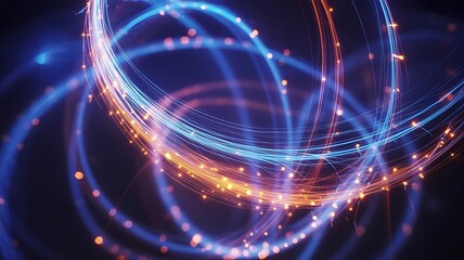 Poster - A mesmerizing display of abstract light lines creates a futuristic and energetic background with vibrant colors
