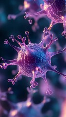 Wall Mural - vibrant abstract virus scene