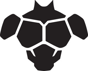 Poster - Abstract stylized illustration of a human torso silhouette in bold black graphic design
