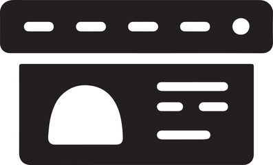 Aufkleber - Modern icon illustrating user interface elements such as profile and navigation bar