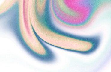 Wall Mural - holographic grainy gradients shape cutout on transparent background, retro color noisy gradient back