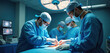 © EpiCom - Surgeons performing a complex operation in a modern operating room, showcasing teamwork and precision in a high-stakes environment.