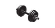 © sagor - Vintage dumbbell with textured weight plates and shadow silhouette