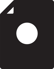 Poster - Simple and clean file icon with white circle element within a black square