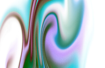 Wall Mural - holographic grainy gradients shape cutout on transparent background, retro color noisy gradient back
