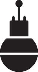Aufkleber - Minimalist black icon representing a simple handheld controller or similar device