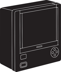 Poster - Vector illustration of an old style television set isolated on white background