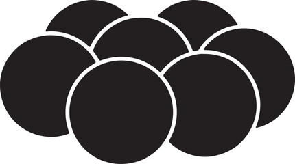 Poster - Abstract black and white circle composition illustrating organic forms and creative design