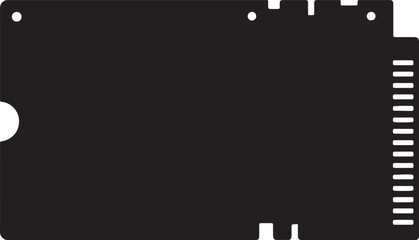 Fototapete - Black and white graphic card vector illustration in modern minimalist style
