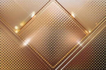 Aufkleber - Luxury golden abstract background with geometric patterns for presentations