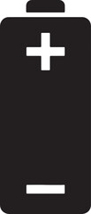 Fototapete - Black and white battery icon depicting charge and electronic power symbol