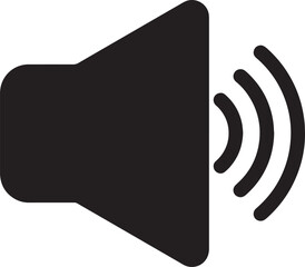 Fototapete - Simple black and white speaker icon for music audio sound media and technology