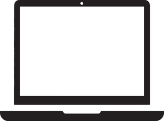 Fototapete - Simple vector illustration of a modern laptop showing the blank white screen