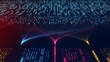 © Олег Бадак - Neural Network Big Data Flow Visualization, Binary Code Matrix, AI Machine Learning Abstract Background, Quantum Computing, Cyber Security, Futuristic Technology Artificial Intelligence Digital Grid