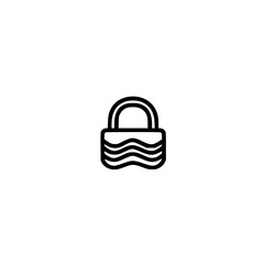 Poster - Vector Padlock with WiFi Waves Representing Cybersecurity Privacy and Network Access Icon

