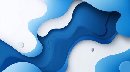 Poster - Abstract fluid design features dynamic gradients and white shapes in a modern, elegant presentation.