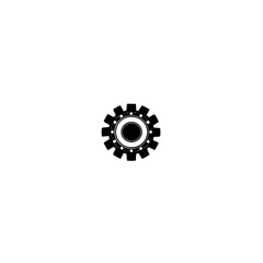 Poster - Gear Icon with Black Circle Inside Representing Core System Control and Central Mechanism