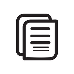 Poster - A minimalist line drawing of a stack of blank papers.