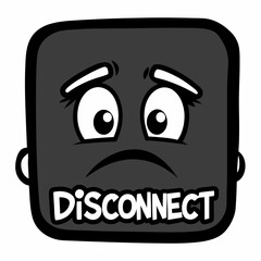 Poster - Geometric black square outline with a disconnected segment