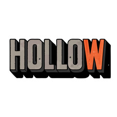 Poster - Bold charcoal text within a hollow rectangle on a white background