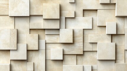 Aufkleber - Textured Squares in Neutral Tones for Modern Design Applications