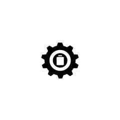Poster - Gear Icon with Battery Inside Representing Power Management and Energy Efficient Technology

