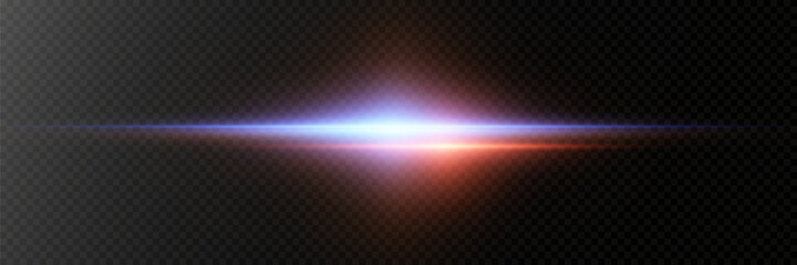 Wall Mural - glowing horizontal lines of light, laser flash.