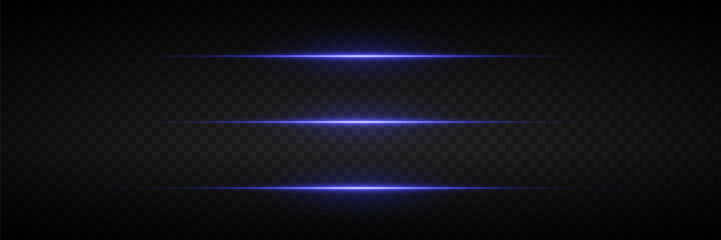 Wall Mural - glowing horizontal lines of light, laser flash.