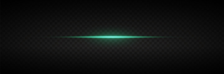 Wall Mural - glowing horizontal lines of light, laser flash.
