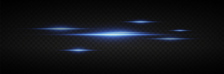 Wall Mural - glowing horizontal lines of light, laser flash.