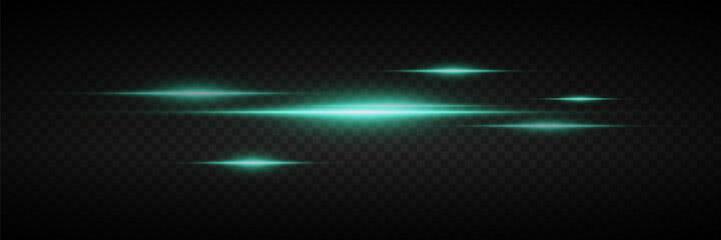 Wall Mural - glowing horizontal lines of light, laser flash.